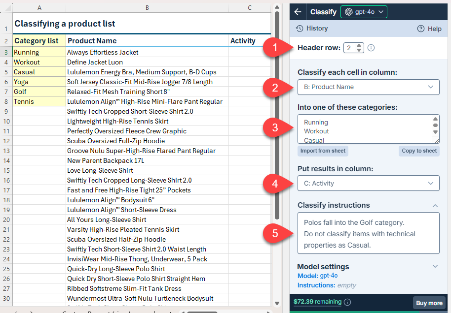 Setup Classify