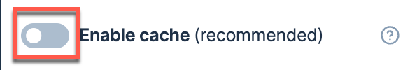 Disable cache