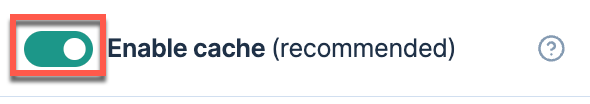 Enable cache