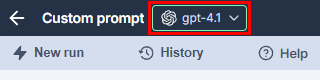 Open the model switcher