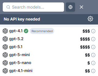 Select a model
