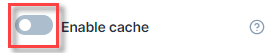 Disable cache