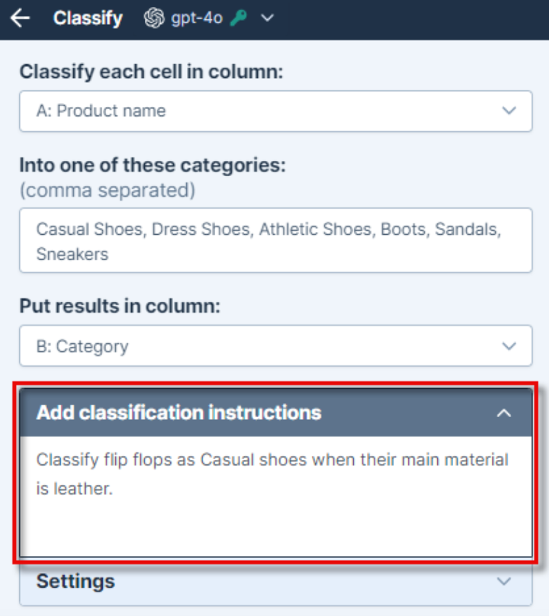 Specific instructions for Classify and Extract bulk tools