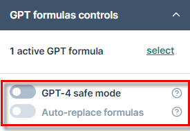Auto-replace formulas option disabled state