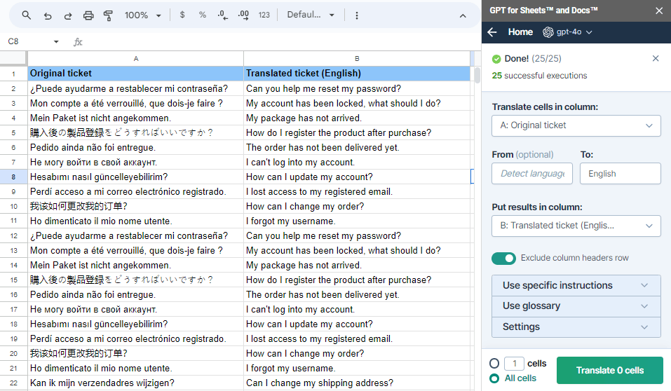 Translate bulk tool in GPT for Sheets