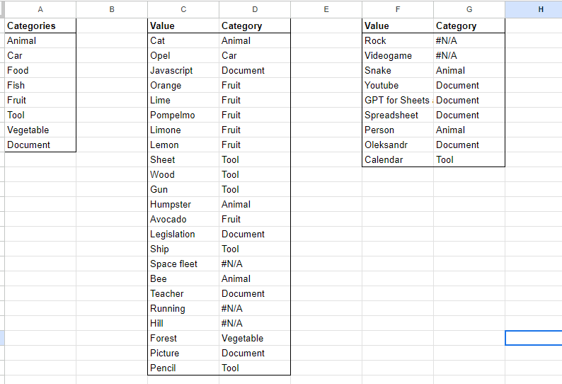 GPT_CLASSIFY function example