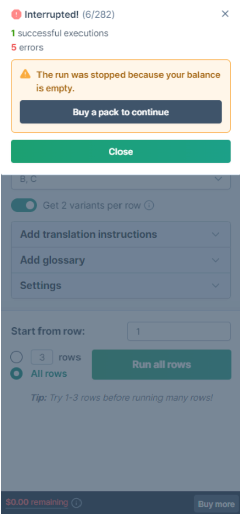 Corrected balance messages in bulk tools