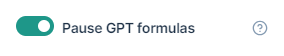 Cache enabled in GPT for Excel sidebar