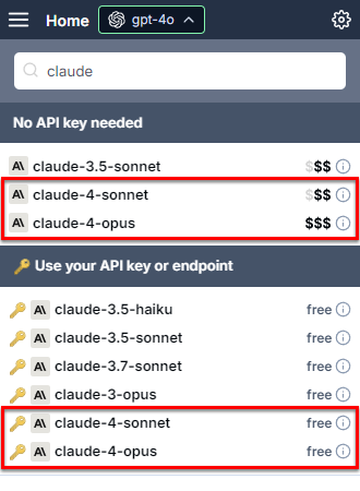 Claude Sonnet 4 and Claude Opus 4 in GPT for Word and Docs