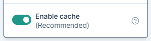 Cache enabled indicator in GPT for Excel