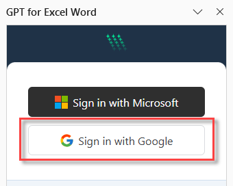 Sign in with Google
