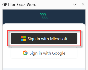 Sign in with Microsoft
