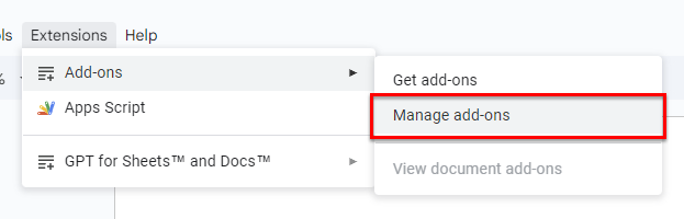 Manage add-ons