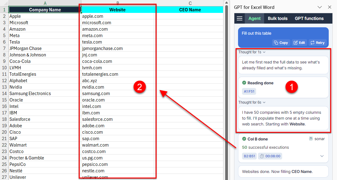 Agent drafting a plan and executing the plan