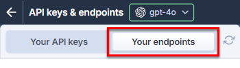 Select the endpoints tab