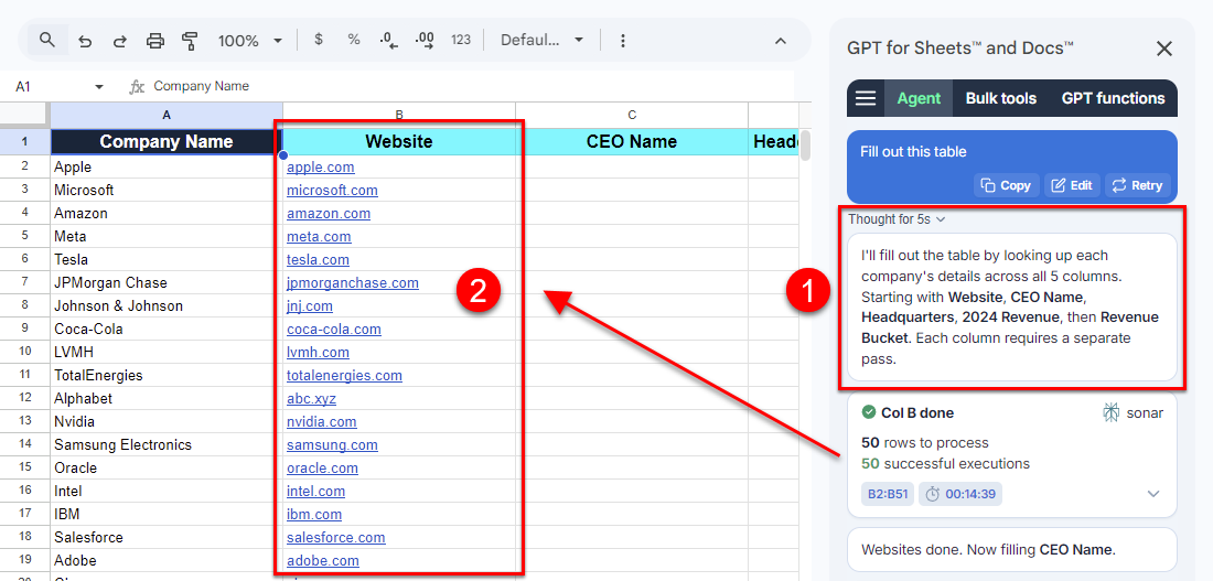 Agent drafting a plan and executing the plan