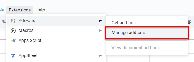 Manage add-ons