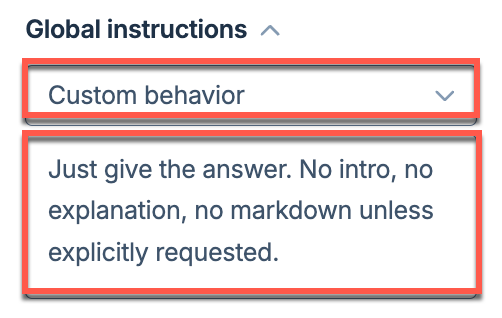 Global instructions