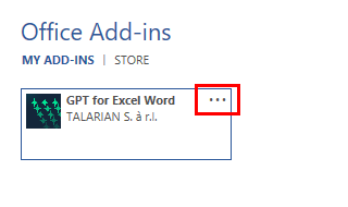 Click the add-in menu