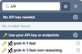 xAI Grok-4.1 Fast in GPT for Sheets, Excel, and Word